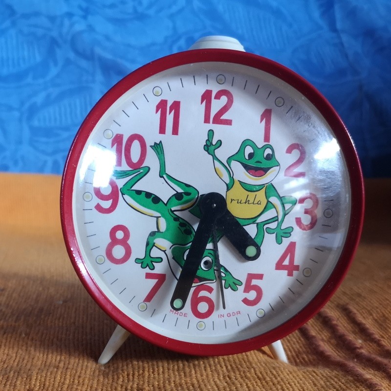 Montre De Bureau Mécanique Vintage Signée Max - Années 1960, Cadran Blanc, Doré, Occasion