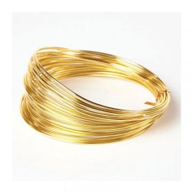 Fil d'aluminium jaune or