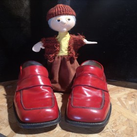 Chaussure cuir rouge...