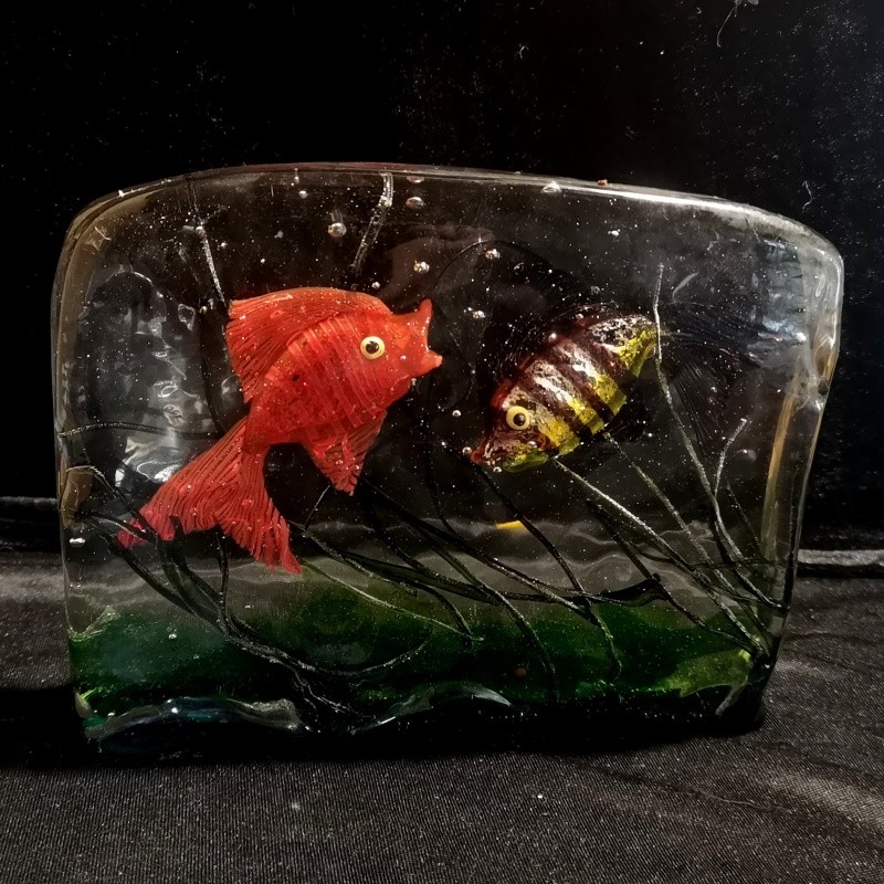 Sculpture en verre de Murano " Aquarium de poissons exotiques" Sculpture en verre de Murano " Aquarium de poissons exotiques"